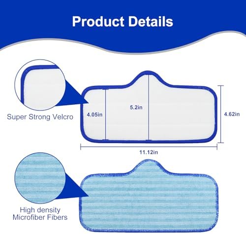 Microfiber Pads for Dupray Neat Steam Cleaner 3Pack