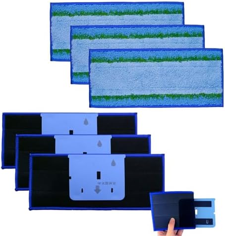 Upgraded Washable Mop Pads for iRobot Braava M6 - Reusable and Detachable