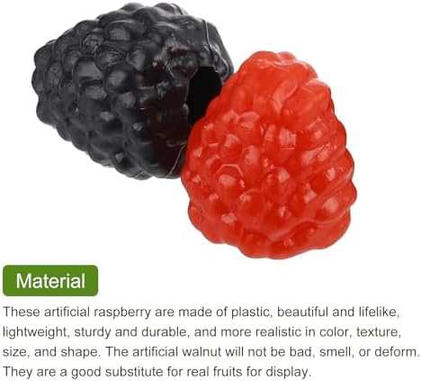 Uxcell 20pcs Artificial Raspberry Realistic Photography Props