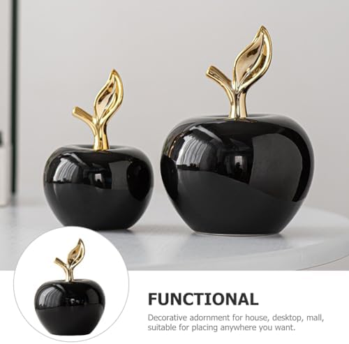 MAGICLULU Ceramic Apple Figurine 45in Lifelike Desktop Decor