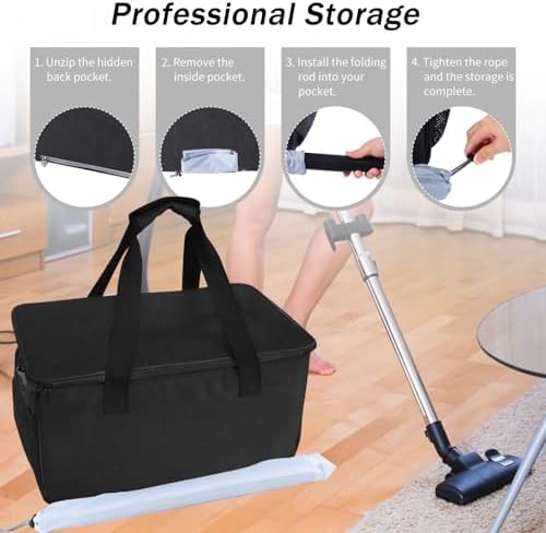 Rsobl Carry Bag for Dupray Steam Cleaner Black
