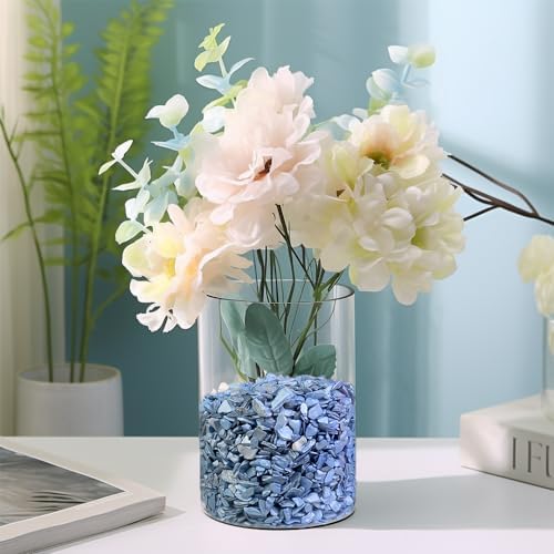 HappyFiller 23 Oz Crushed Shells Vase Filler Blue