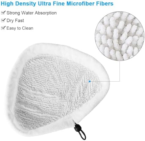 Fushing 6Pcs Steam Mop Pads Reusable Microfiber