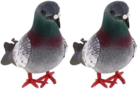 Artificial Foam Bird Lifelike Feathered Doves Ornament 2PCS