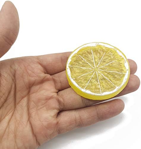 RONYOUNG 40PCS Artificial Lemon Slices Yellow Decorative