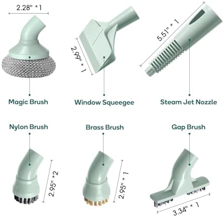 Newbealer 11 Piece Steam Mop Replacement Accessories Set NB602N Mint Green