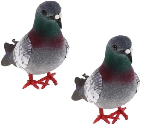 Artificial Foam Bird Lifelike Feathered Doves Ornament 2PCS