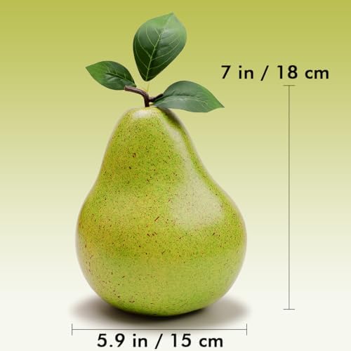 Gresorth 7 Inch Artificial Green Pear Decoration
