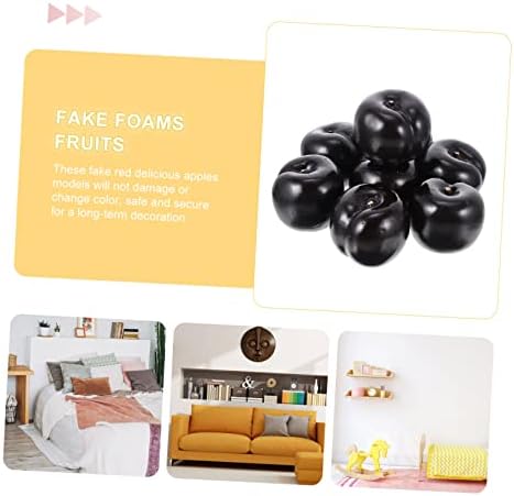 MAGICLULU 8pcs Lifelike Black Fruit Artificial Fruits for Photography Props