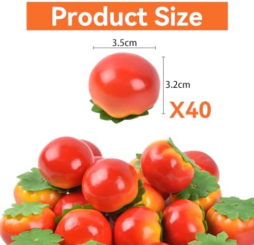 Mini Artificial Tomato 40PCS for Home Kitchen Decor