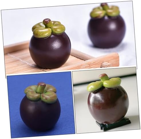 Mini Artificial Mangosteen Doll House Decor 8pcs