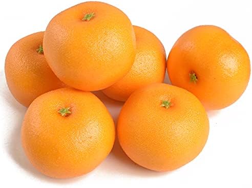 6 Piece Artificial Orange Set Realistic for Home and Parties