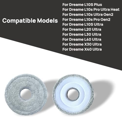 10 Pack Mop Pads Replacement for Dreame Robot Vacuums