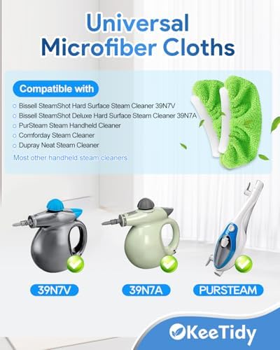 KeeTidy Universal Reusable Steam Mop Pads 5 Pack
