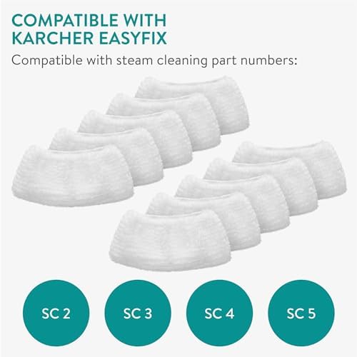 Navaris Microfiber Pads - 10 Pack for Steam Cleaner 49454