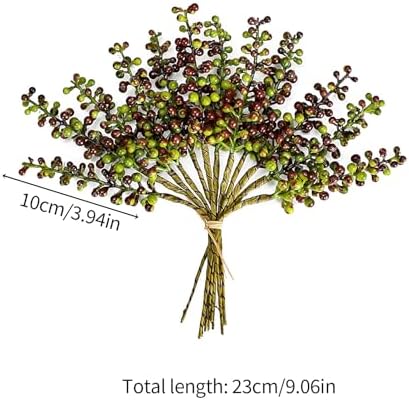 Marooma Simulated Berry Branches 12 Pcs Artificial Decor