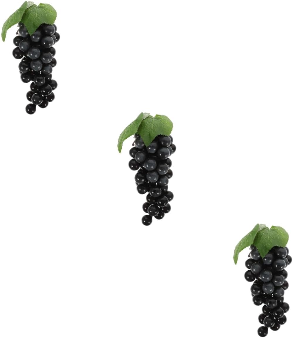 PRETYZOOM 3Pcs Simulated Grape String Artificial Fruit for Home and Photography