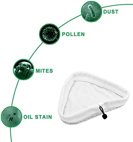 Fushing 6Pcs Steam Mop Pads Reusable Microfiber