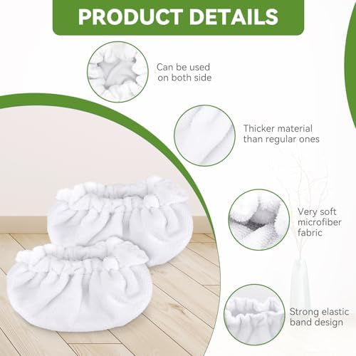Large Microfiber Bonnet Steam Mop Pads for Dupray Steam Cleaners 6 Pack
