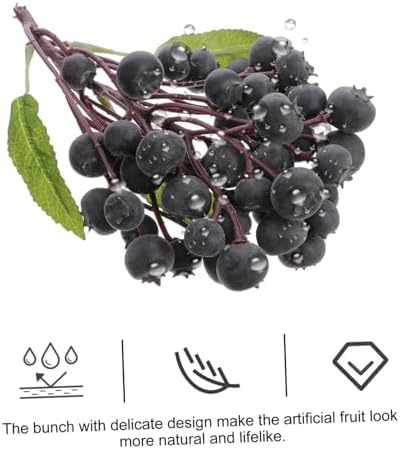 Lifelike Blueberries Artificial Fruit Decor for Home Garden