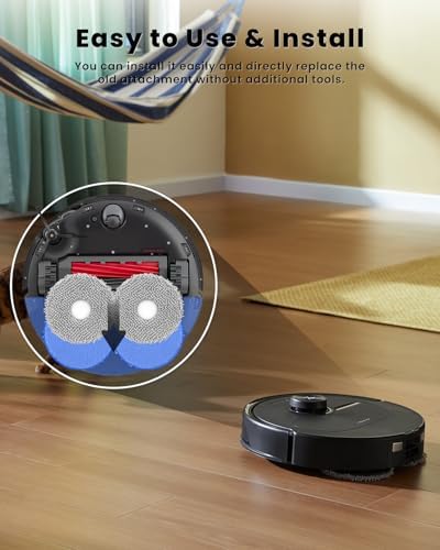 12Pcs Microfiber Mop Cloth for Roborock Q Series and Saros 10R
