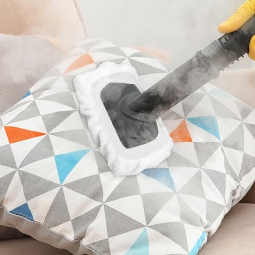 Loyanger Steam Mop Replacement Pads 4pcs White Microfiber Covers