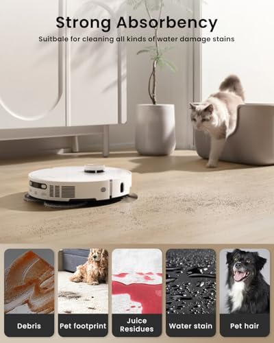 12Pcs Microfiber Mop Cloth for Roborock Q Series and Saros 10R