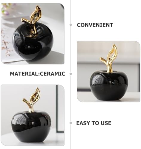 MAGICLULU Ceramic Apple Figurine 45in Lifelike Desktop Decor