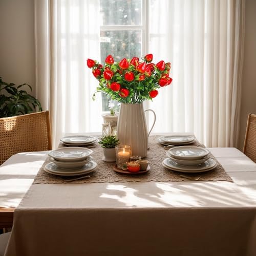 6pcs Artificial Strawberry Plant Decor for Home and Events
