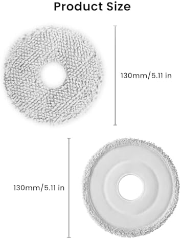 12Pcs Microfiber Mop Cloth for Roborock Q Series and Saros 10R