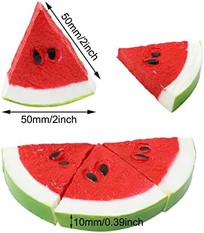 Honbay 8PCS Fake Watermelon Slices Plastic Artificial Fruit Decor