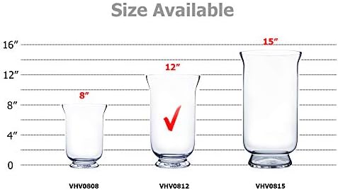 WGV Unique Bouquet Vase Clear Hurricane Glass Candle Holder