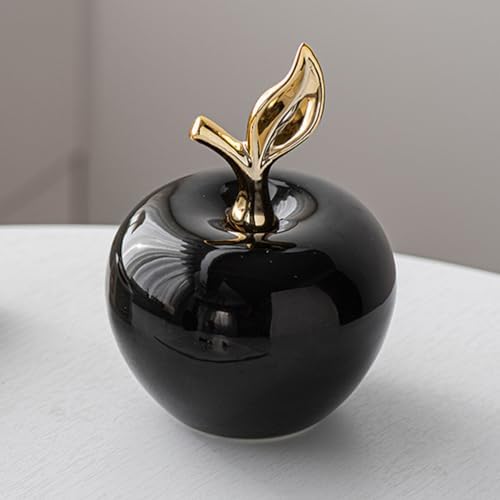 MAGICLULU Ceramic Apple Figurine 45in Lifelike Desktop Decor