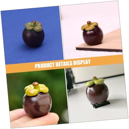 Mini Artificial Mangosteen Doll House Decor 8pcs