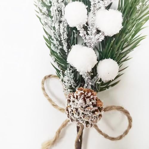 Artificial Pine Branches with Red Berries 35cm Christmas Decor