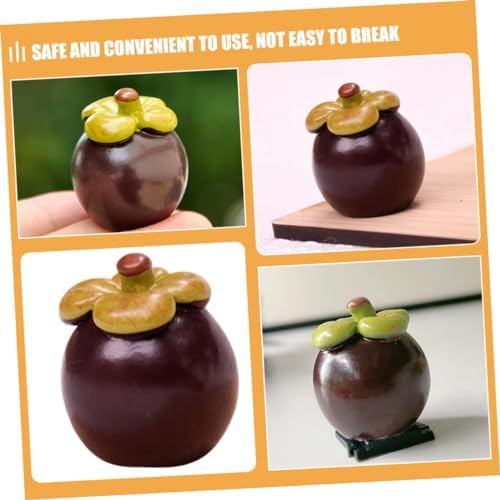 Mini Artificial Mangosteen Doll House Decor 8pcs