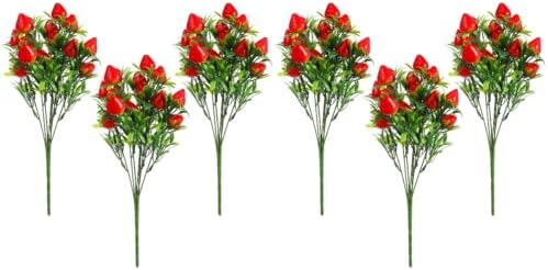 DOITOOL 6Pcs Artificial Strawberry Plants Decor