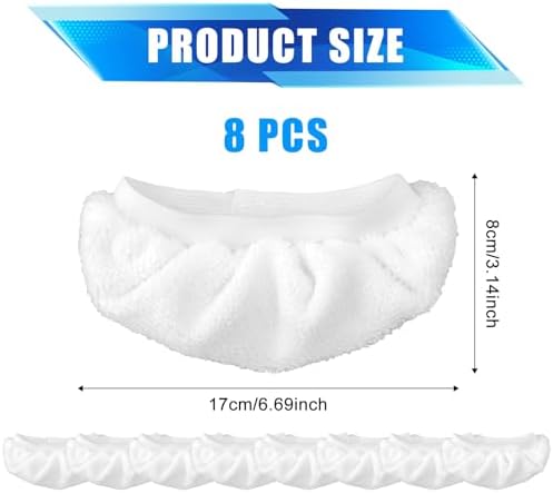 BOXOB 8pcs Steam Mop Pads for Bissell PurSteam Handheld Cleaner
