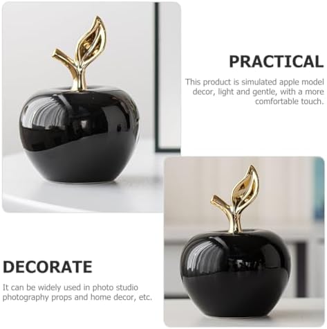 MAGICLULU Ceramic Apple Figurine 45in Lifelike Desktop Decor