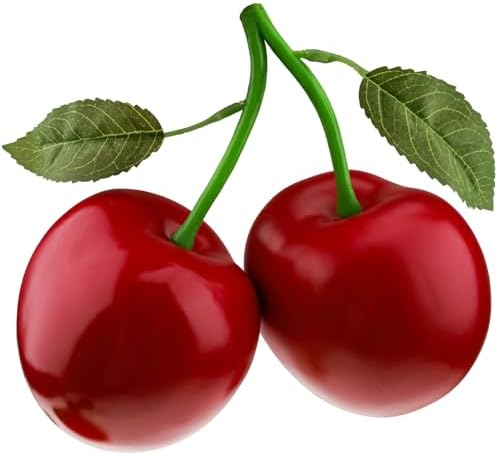 Woration 72 Inch Red Artificial Cherry Bunch Decoration