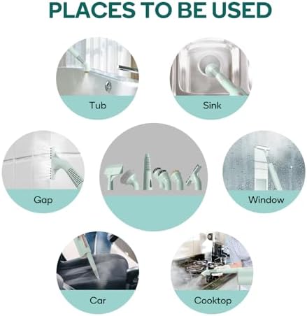 Newbealer 11 Piece Steam Mop Replacement Accessories Set NB602N Mint Green