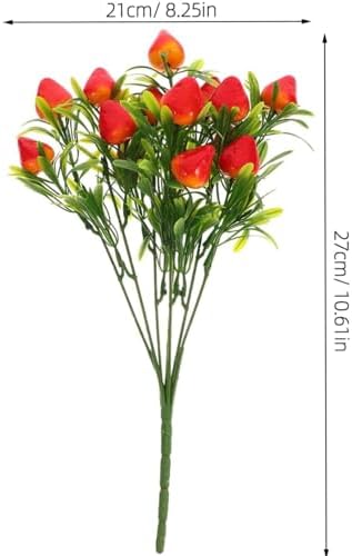 6pcs Artificial Strawberry Plant Decor for Home and Events