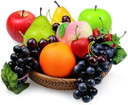 16 Pcs Realistic Artificial Fruit Display Set