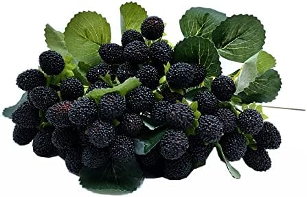 M2cbridge Artificial Raspberry Red Berry Decor Set Black 8PCS