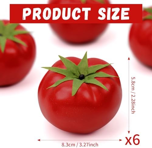Gresorth 6pcs Artificial Lifelike Tomato Decor