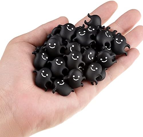 50 Pieces Mini Halloween Ghost Decoration with Smile