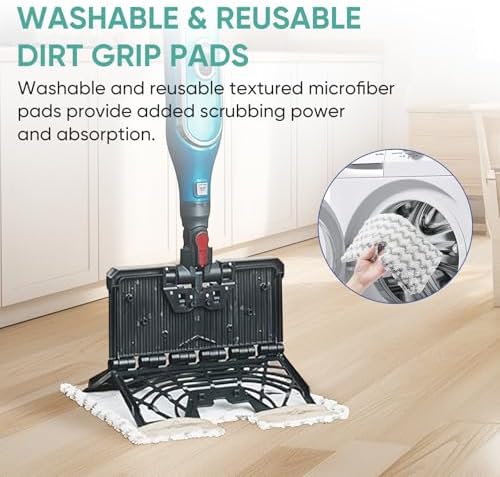 4 Pack Shark Genius Steam Mop Pads Compatible with S5003D S6002 S5004Q and S3973D
