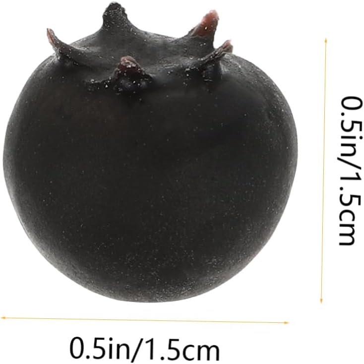 Amosfun 50Pcs Realistic Artificial Blueberry Models
