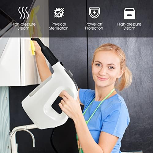 COSTWAY Handheld Steam Cleaner with 17 Pieces 350ml Tank 1400W Grey