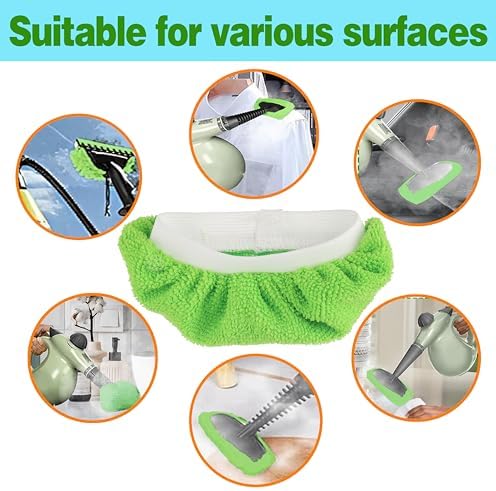 10 Pack Steam Mop Replacement Pads - Universal Reusable Washable for Steam Cleaners